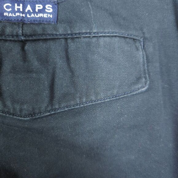 Vintage Chaps Ralph Lauren Mens 40x10 Navy Blue Chino Khaki Shorts Golf Casual - Picture 3 of 7